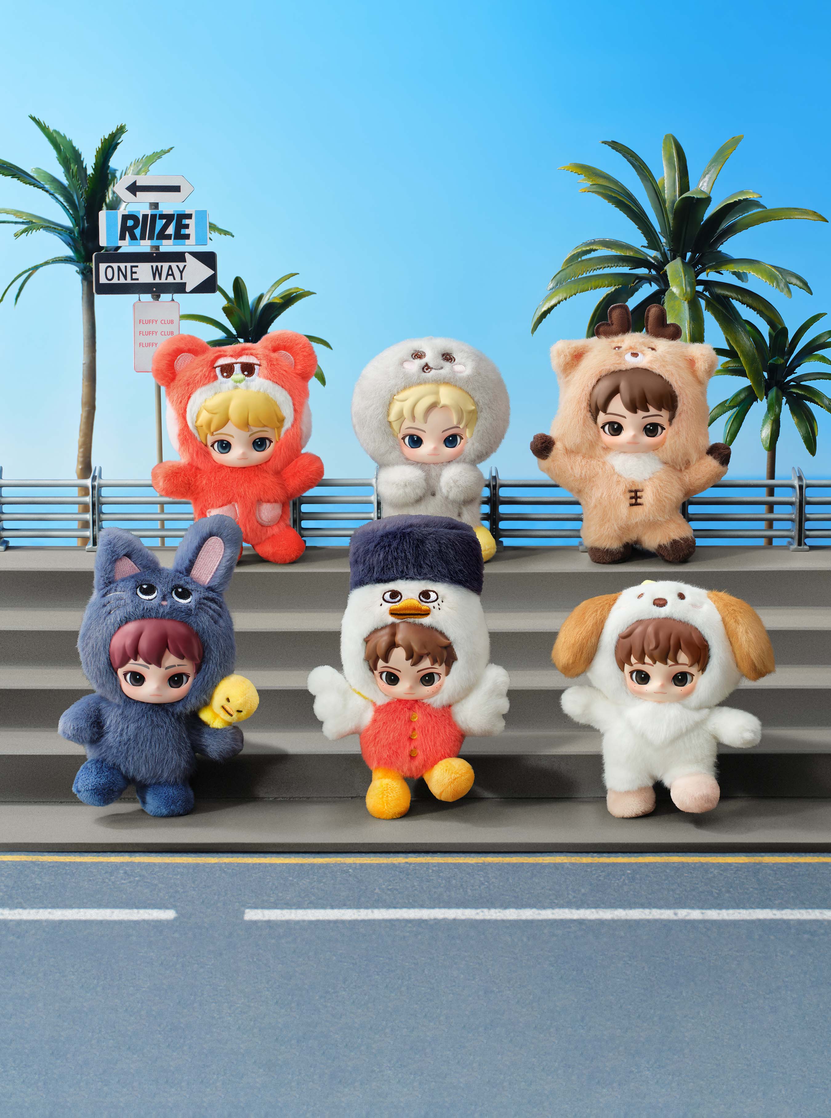 RIIZE Fluffy Club シリーズ ぬいぐるみペンダント