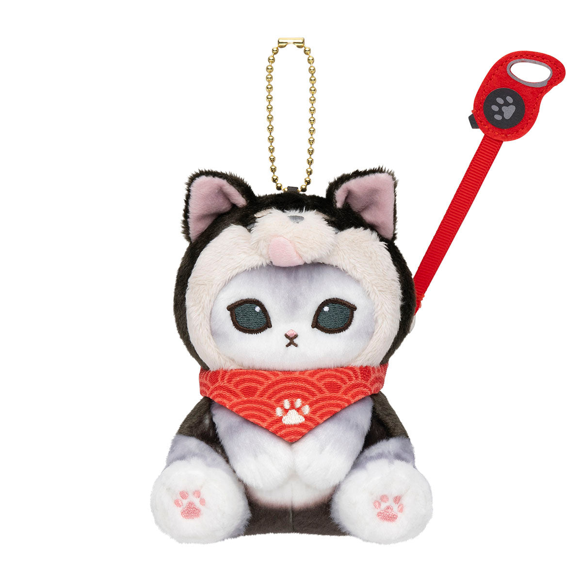 mofusand 柴犬にゃんマスコット(バンダナ黒柴)