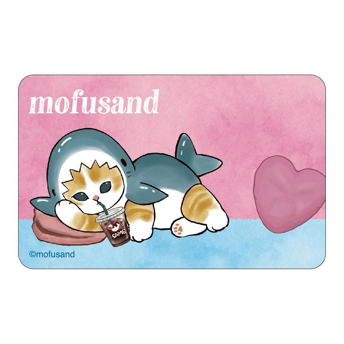 mofusand うごくステッカー(サメにゃんねそべり)