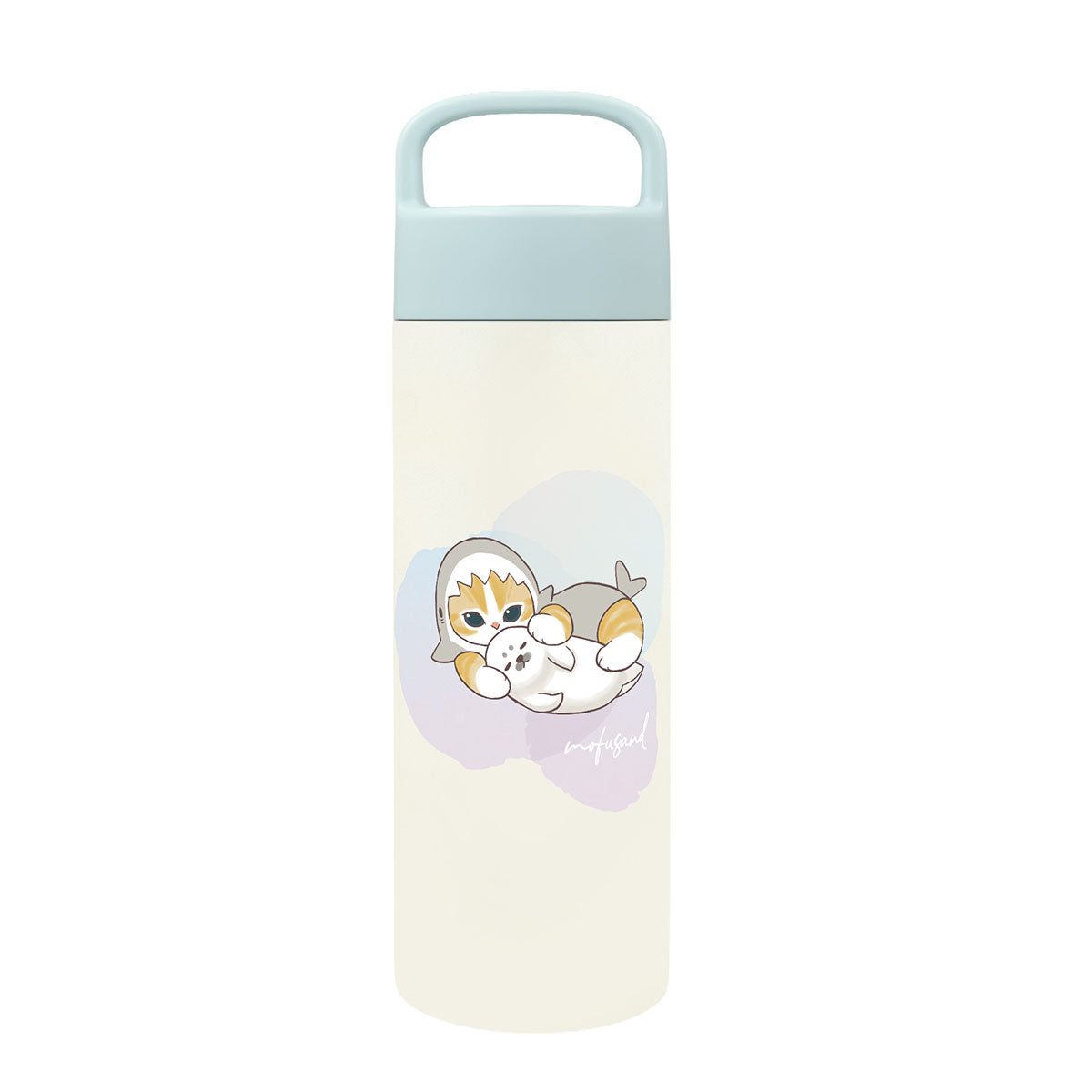 mofusand ハンドル付きステンレスボトル500ml(パステルサメにゃん)