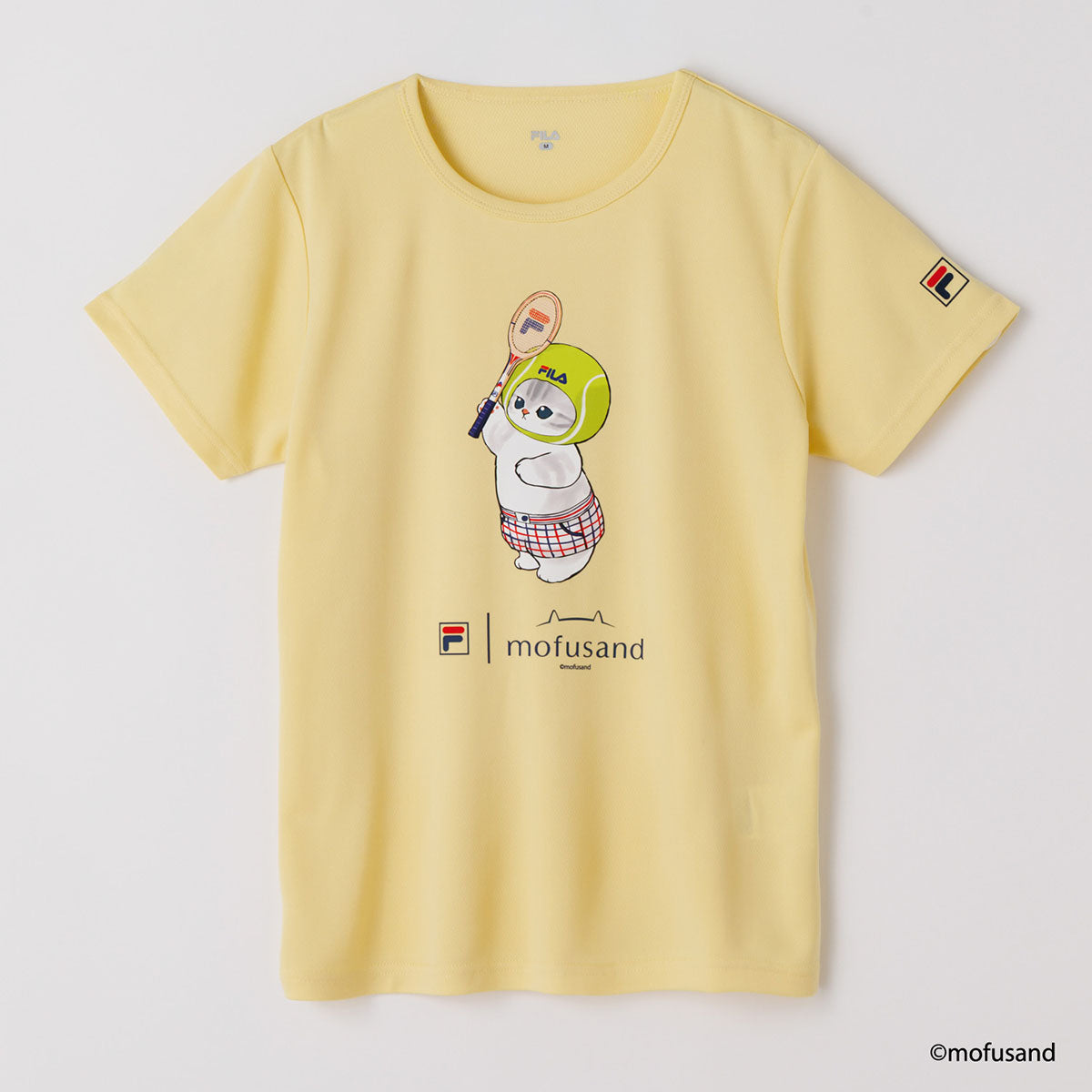 mofusand×FILA S／S T-shirts(L.YELLOW・Tennis ball)