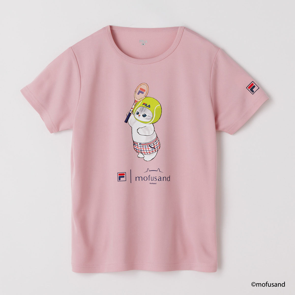 mofusand×FILA S／S T-shirts(PINK・Tennis ball)