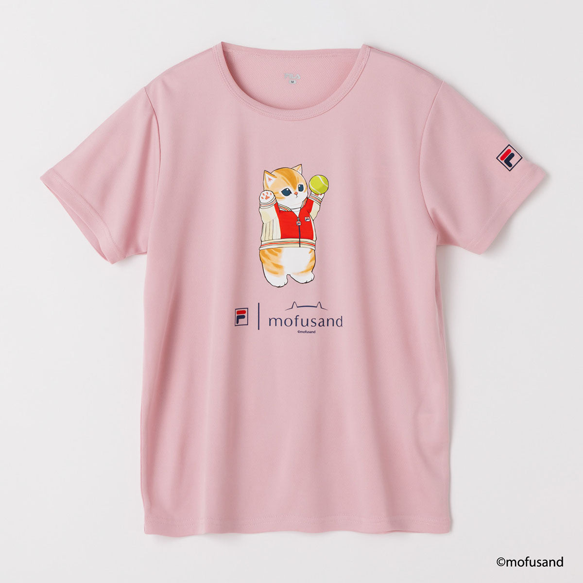 mofusand×FILA S／S T-shirts(PINK・BJ cat)