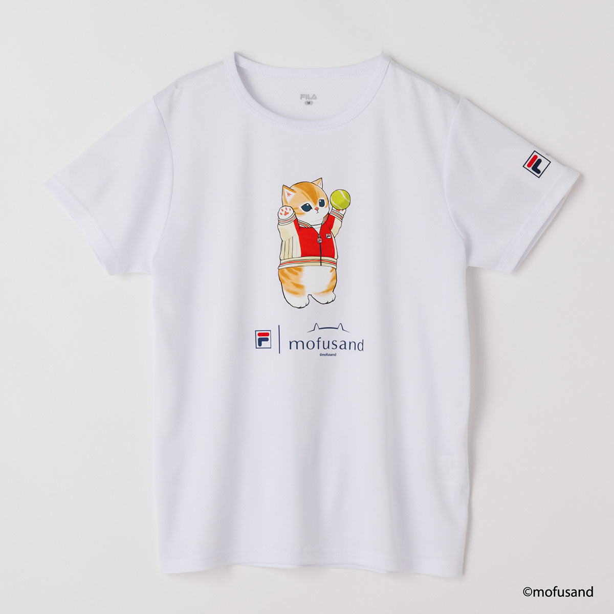 mofusand×FILA S／S T-shirts(WHITE・BJ cat)