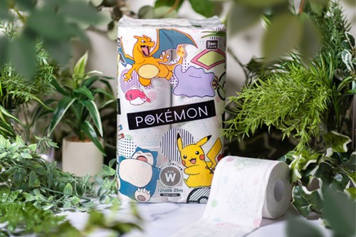 ポケモンがデザインされたトイレットペーパー