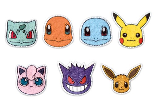 ポケモンデザインのプチシールワッペン