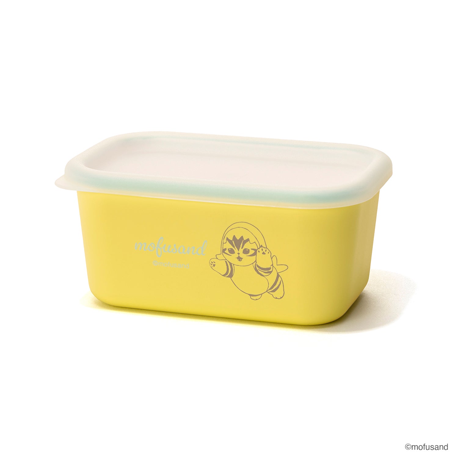 mofusand スクエアストッカースリム330ml サメにゃん(イエロー)