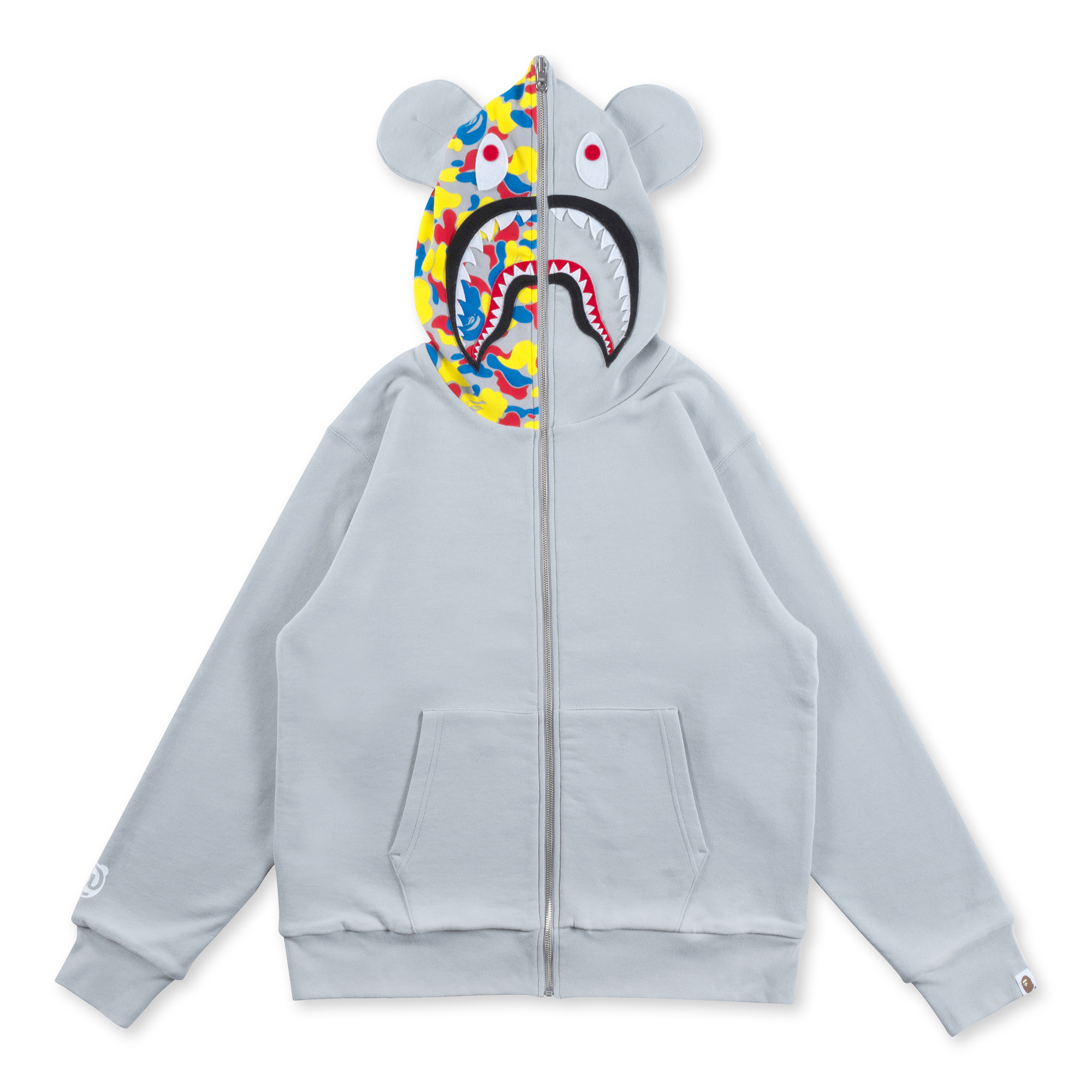 MCT 30th ANNIV. BAPE(R) CAMO REVERSIBLE BE@R SHARK FULL ZIP HOODIE