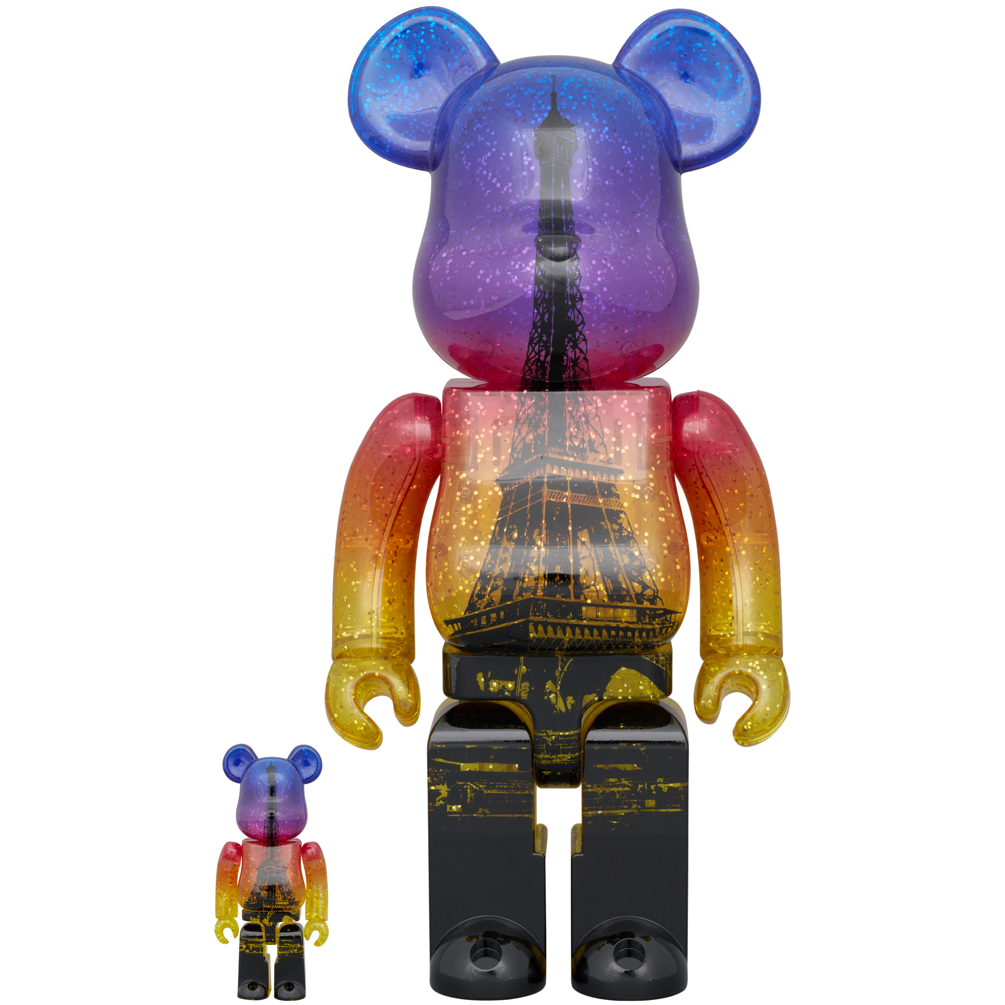 BE@RBRICK EIFFEL TOWER 100％ & 400％ TWILIGHT Ver.