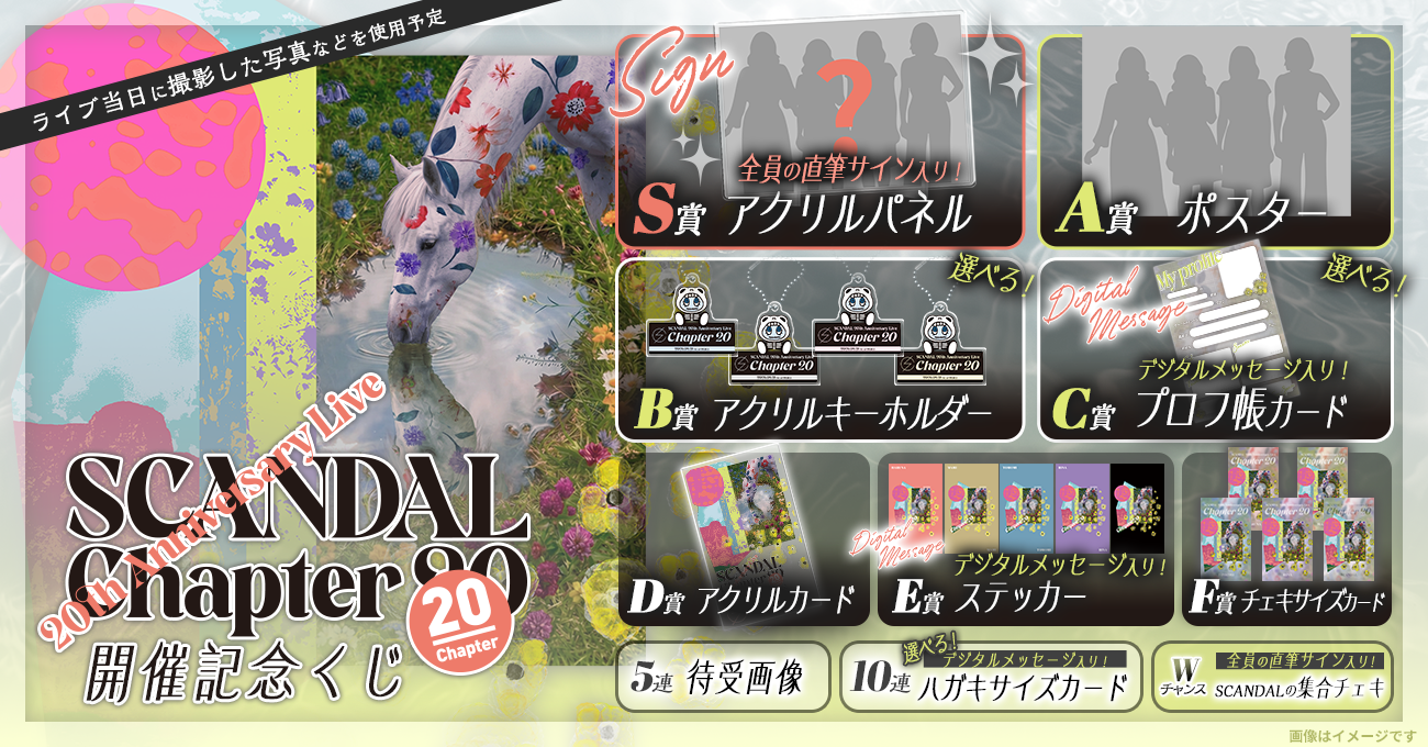 SCANDAL 20th Anniversary Live “Chapter 20” 開催記念くじ