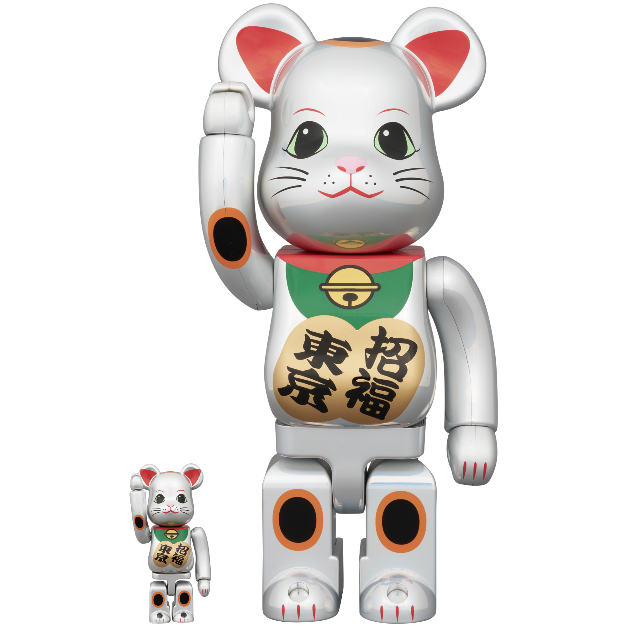 BE@RBRICK 招き猫 招福・東京 深銀メッキ 100％ & 400％