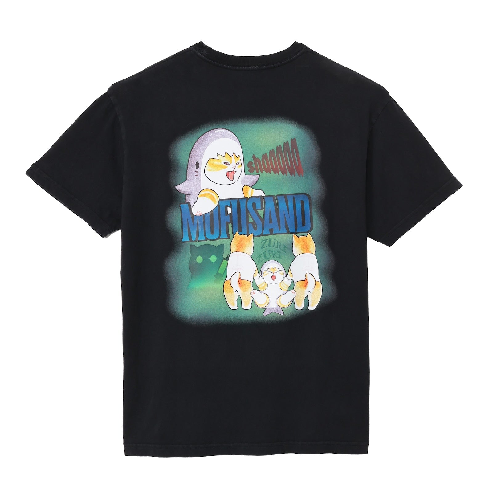 mofusand Tシャツ ホラーサメにゃん ブラック