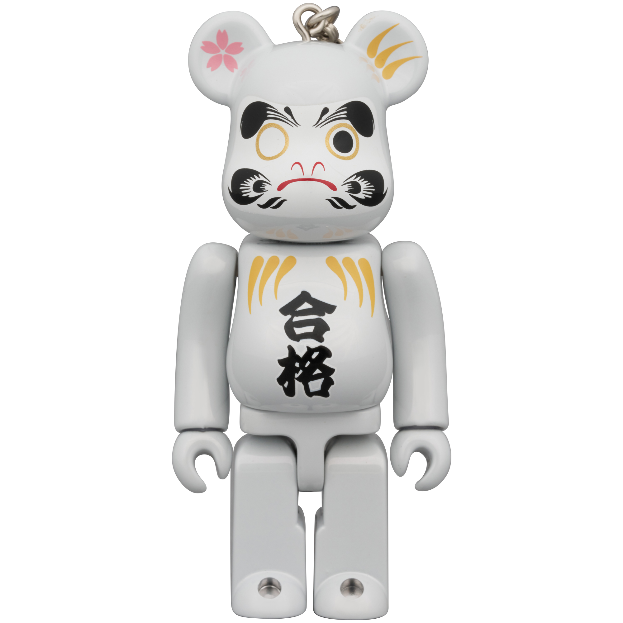 BE@RBRICK 達磨 合格 白メッキ 100％