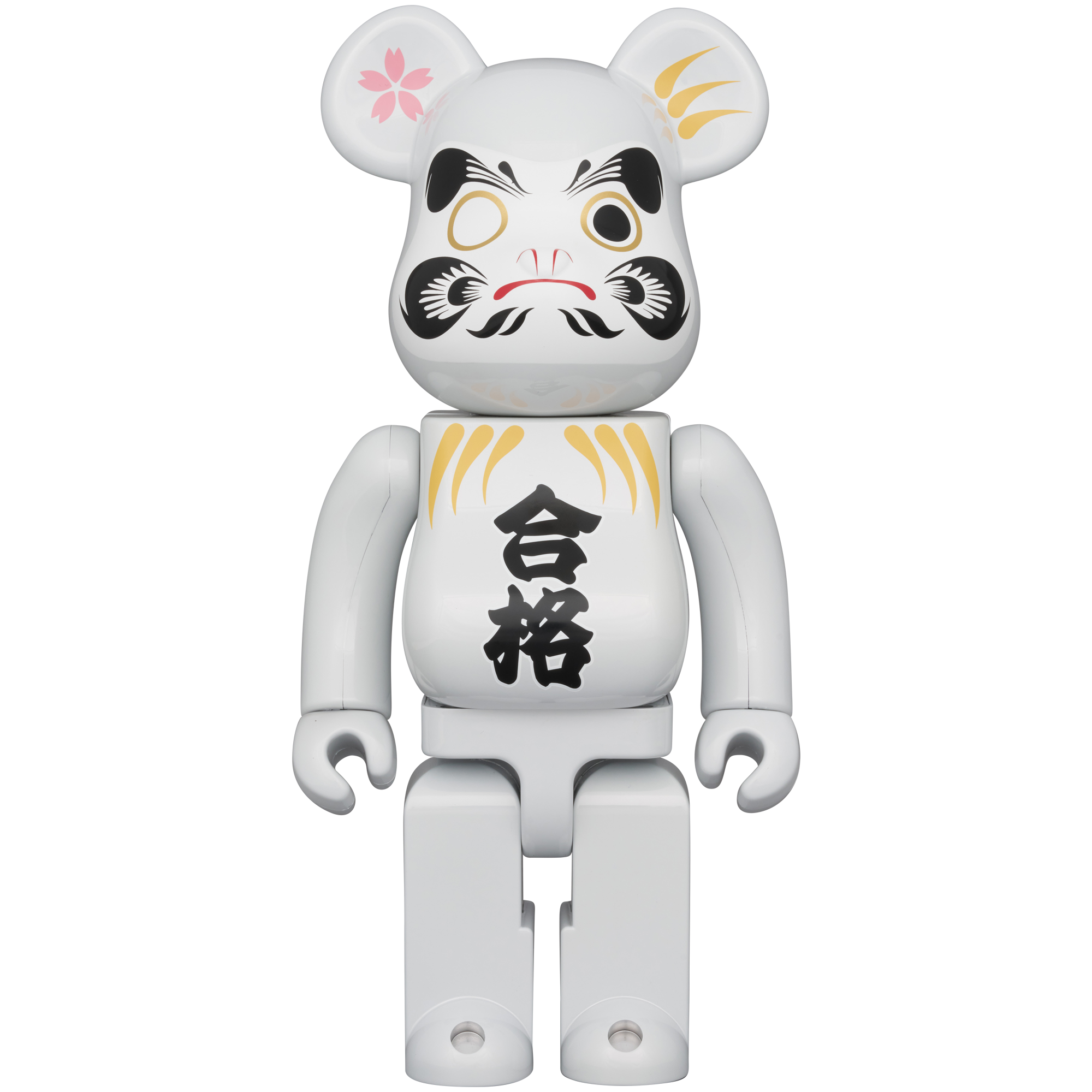 BE@RBRICK 達磨 合格 白メッキ 400％