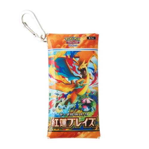 カラビナ付きポーチ Pokémon Trading Card Game Pocket テーマ拡張パック「紅蓮ブレイズ」