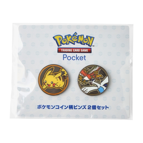 ポケモンコイン柄ピンズ2個セット Pokémon Trading Card Game Pocket ピカチュウ･ホウオウ&ルギア