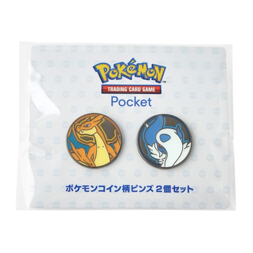 ポケモンコイン柄ピンズ2個セット Pokémon Trading Card Game Pocket メガリザードンY･メガアブソル