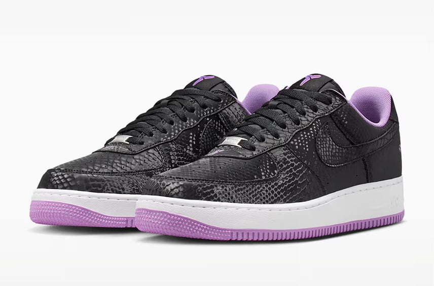 Kobe Bryant × Nike Air Force 1 Low "Black/Purple Stardust"