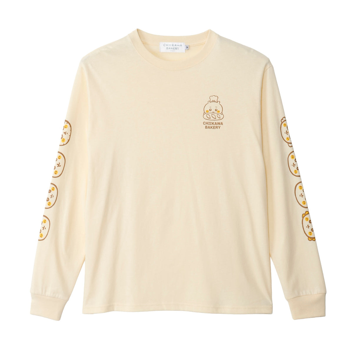 ちいかわ ちいかわベーカリー 長袖Tシャツ パンなみんな ベージュ