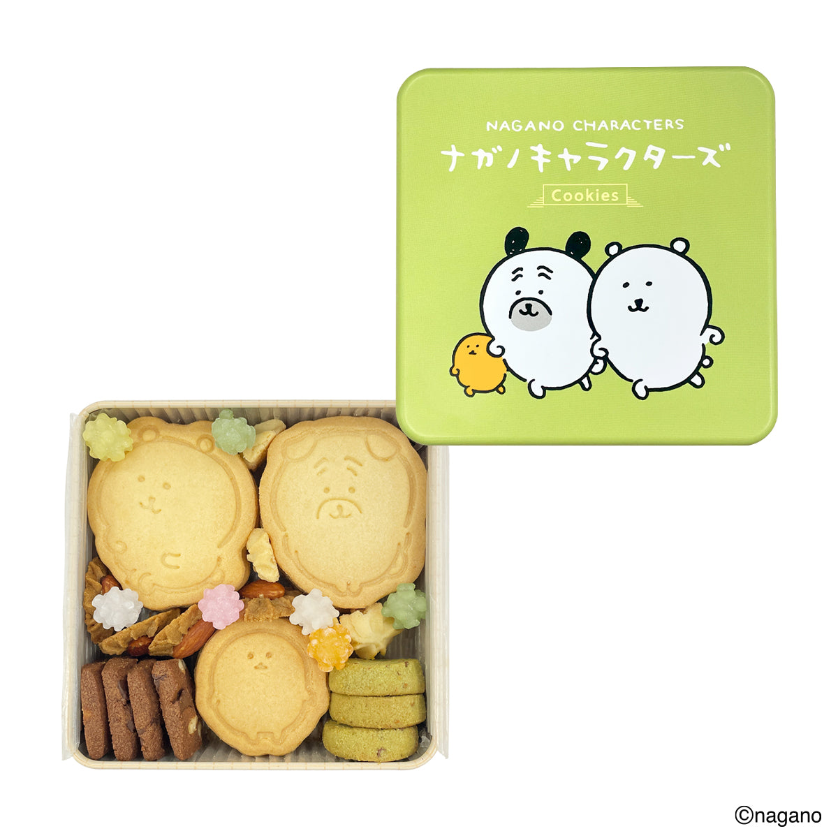 ナガノキャラクターズ ダイカットクッキー缶