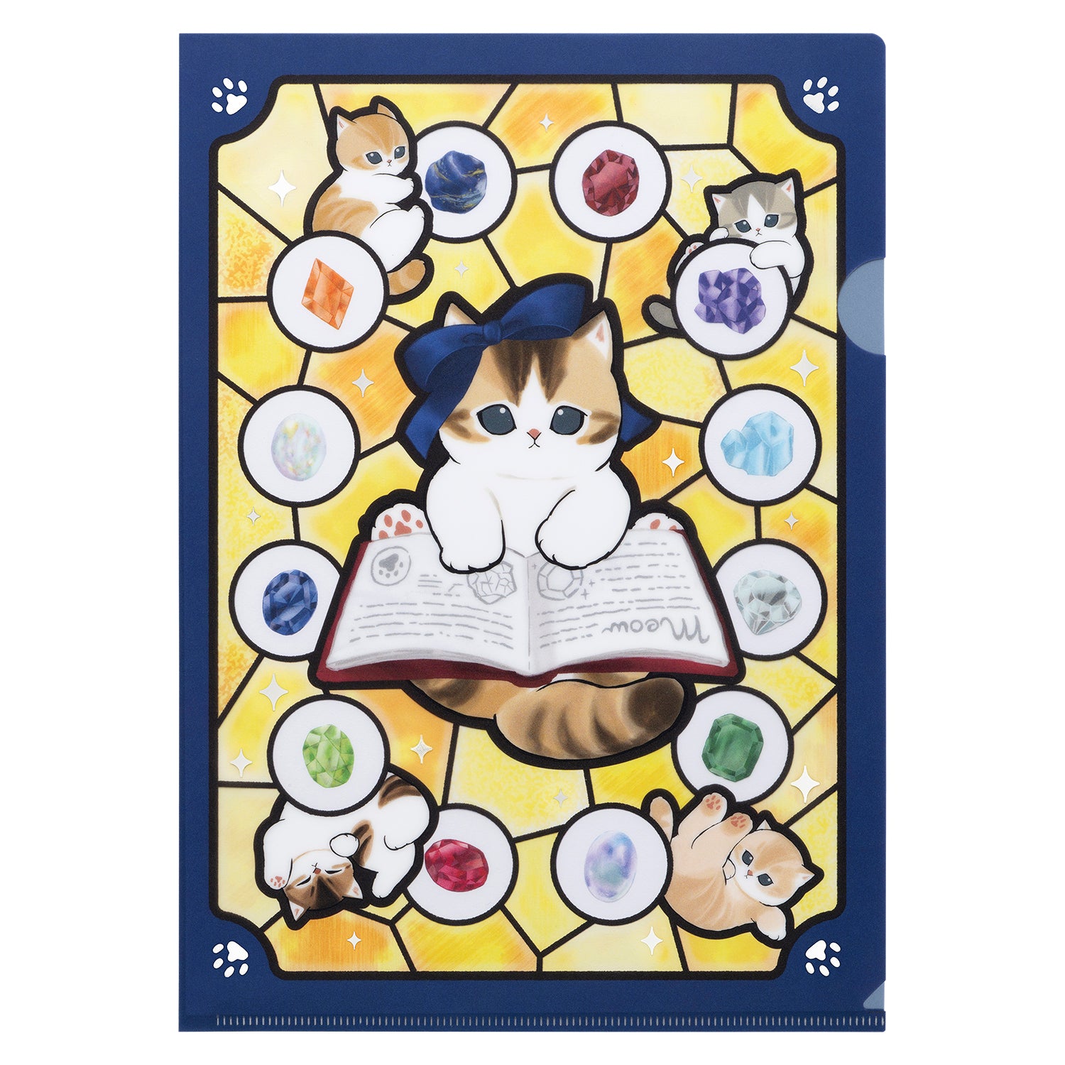 mofusand にゃんてぃーくな 箔押しクリアファイル(宝石にゃん)